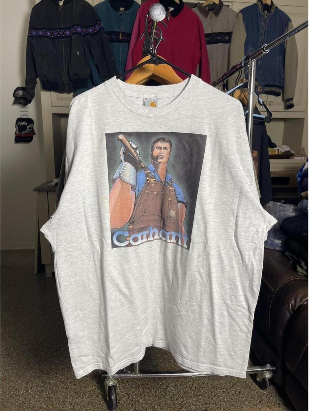 Vintage Rare Carhartt Working Man T Shirt XL